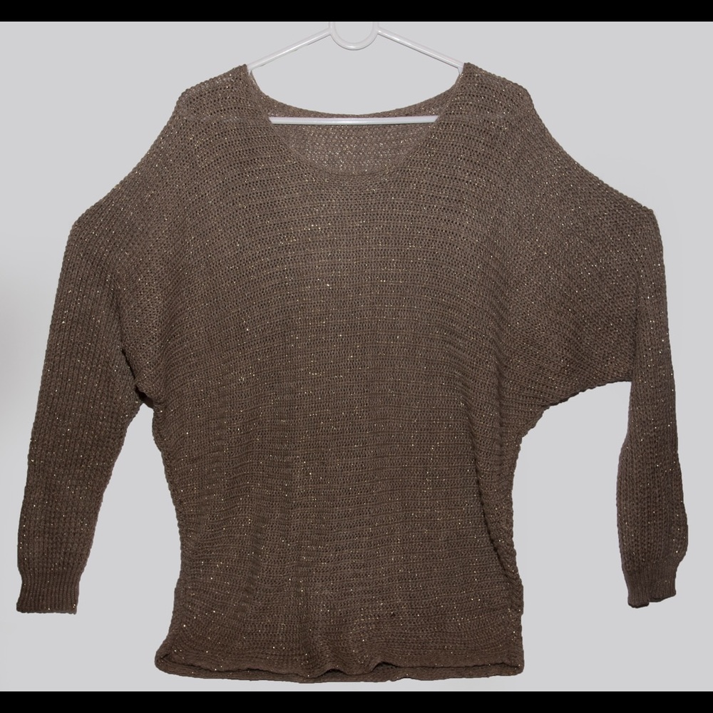 Tan and Gold sweater.